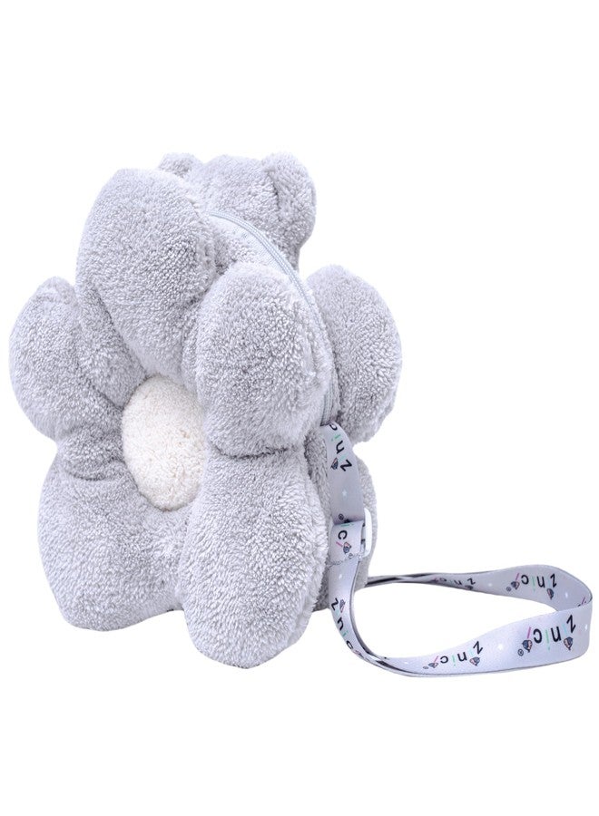 zinici Kawaii Bear Stuffed Animal Plush Purse, Cute Bear Toys for Girls age 4-6, Crossbody Bag for Kids 3 4 5 6 7 8 9 10 11 12 Years Old Girls Tweens and Teens Women Birthday (grey) - Image 2